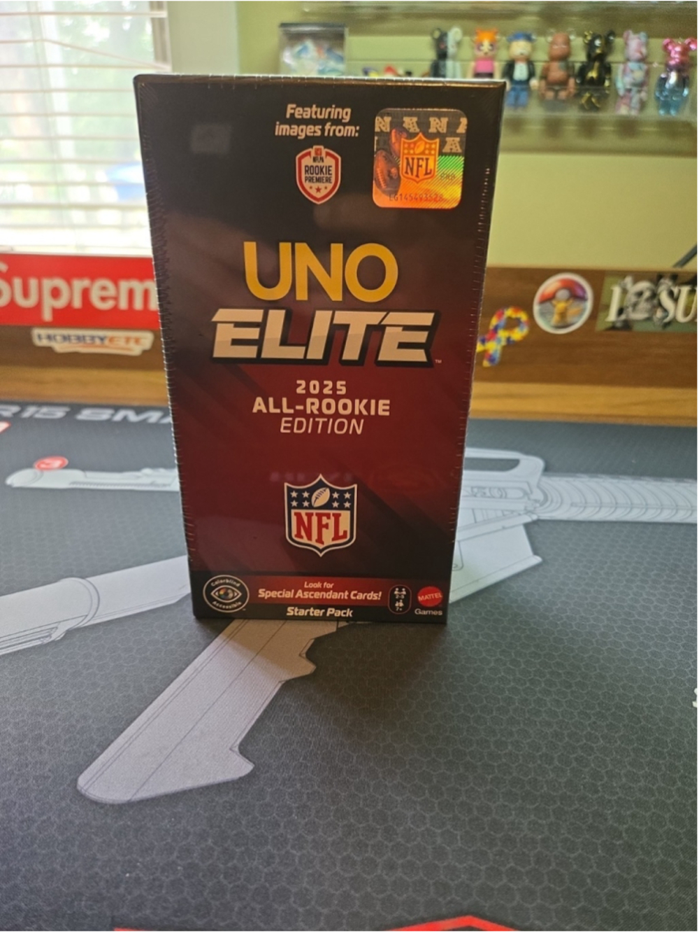UNO Elite NFL 2025 All-Rookie Edition Booster Box Starter Pack Sealed New Mattel